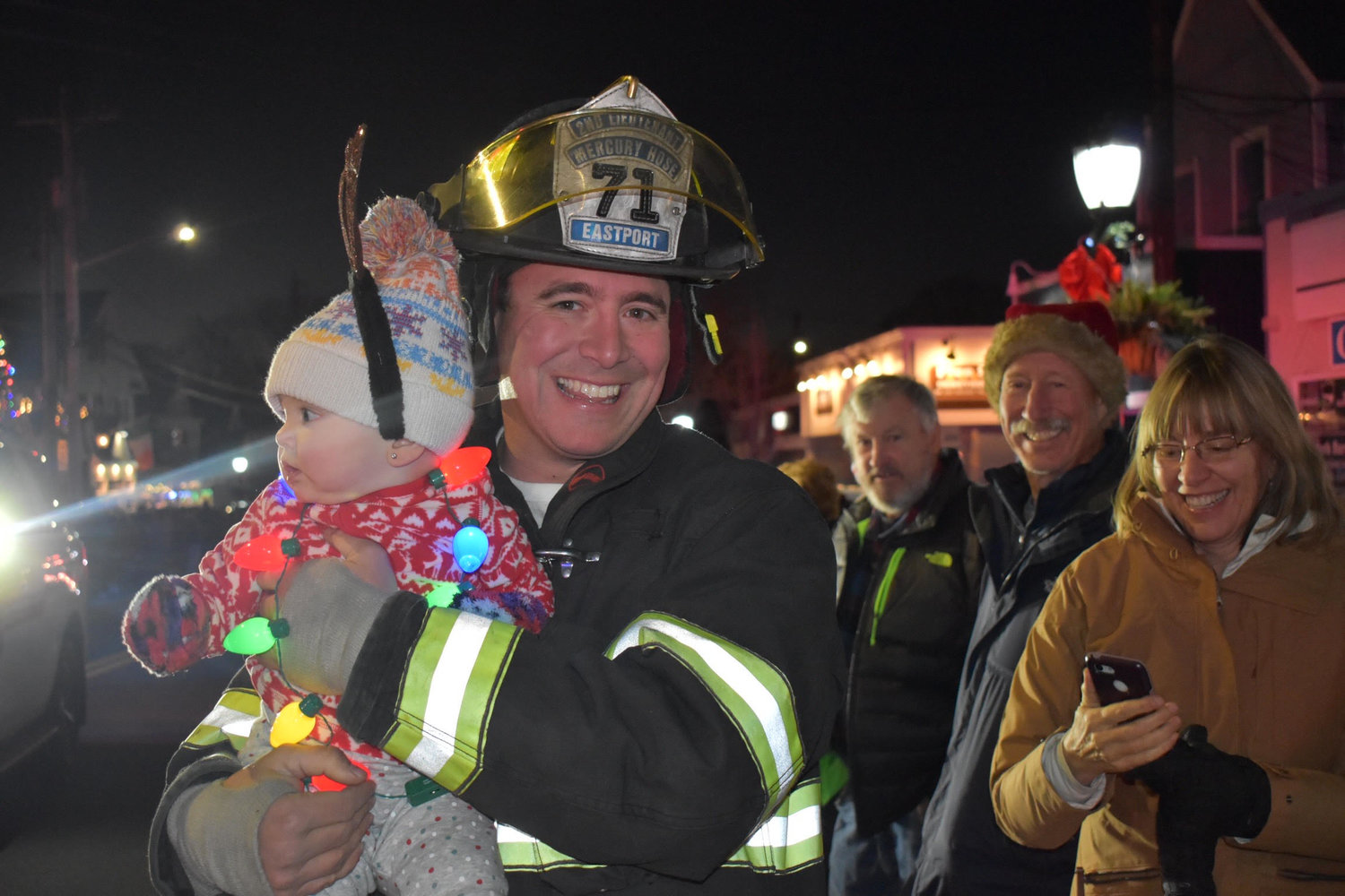 Eastport firefighter Christopher Hulse and his daughter, Zoey Quinn.